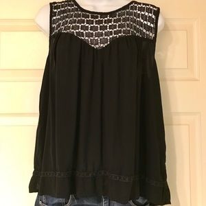 Crocheted Black Tank